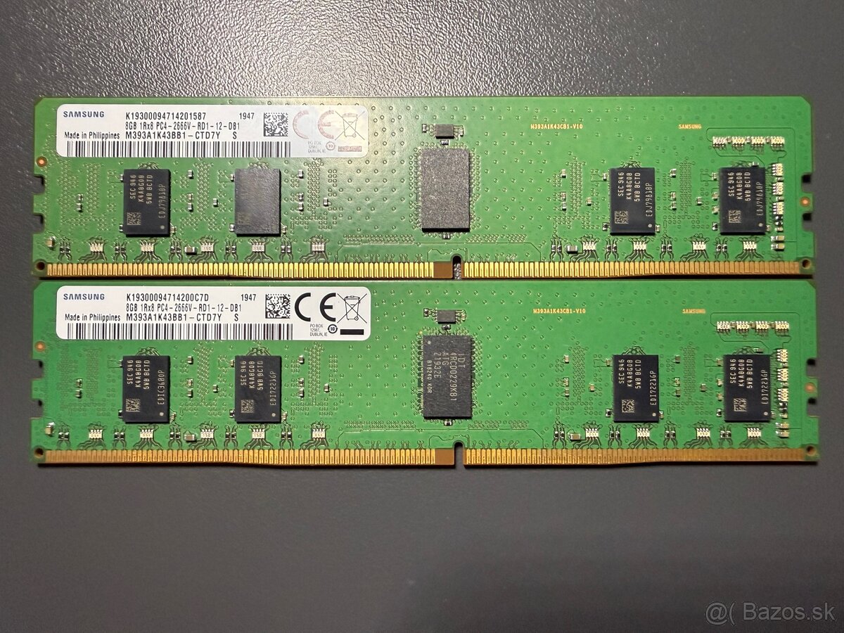 2x RAM SAMSUNG DDR4 8GB - server