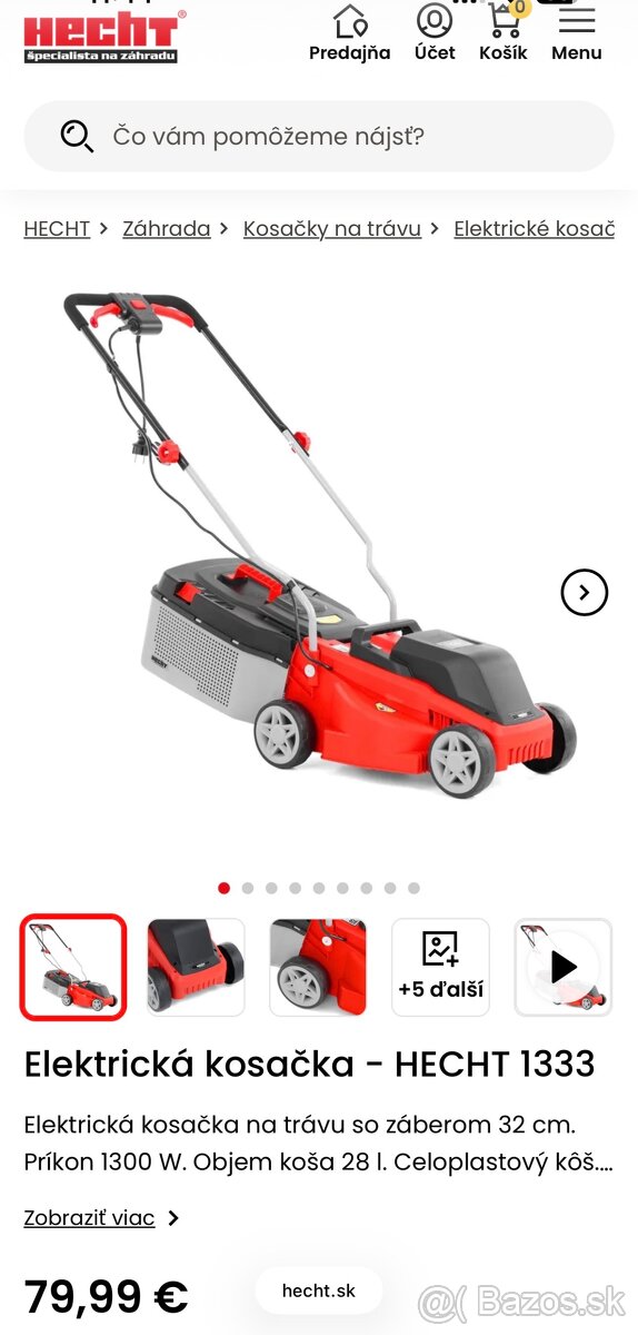 Nova elektricka kosacka HECHT 1333