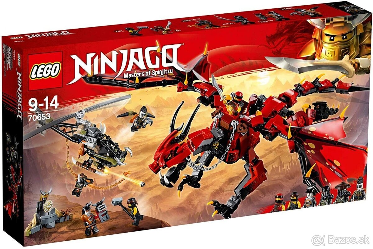 Lego Ninjago 70653 FIRSTBOURNE Red Dragon Xwing Ninja Helico