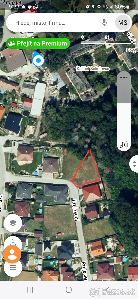 stavebný pozemok 523m Sokolovce pri Piešťanoch
