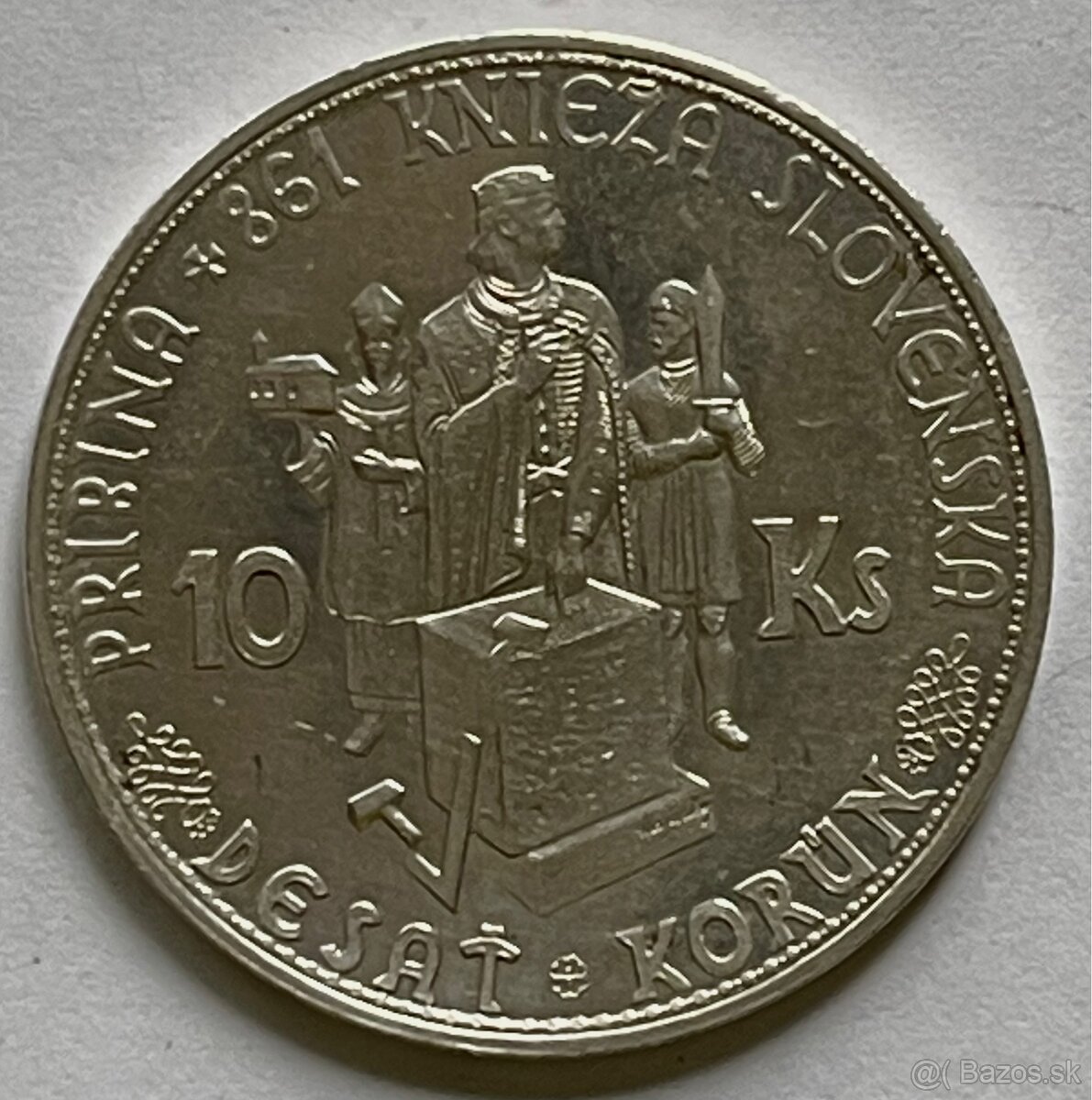 Slovenská Republika - Knieža Pribina 10 korún 1944 Ag