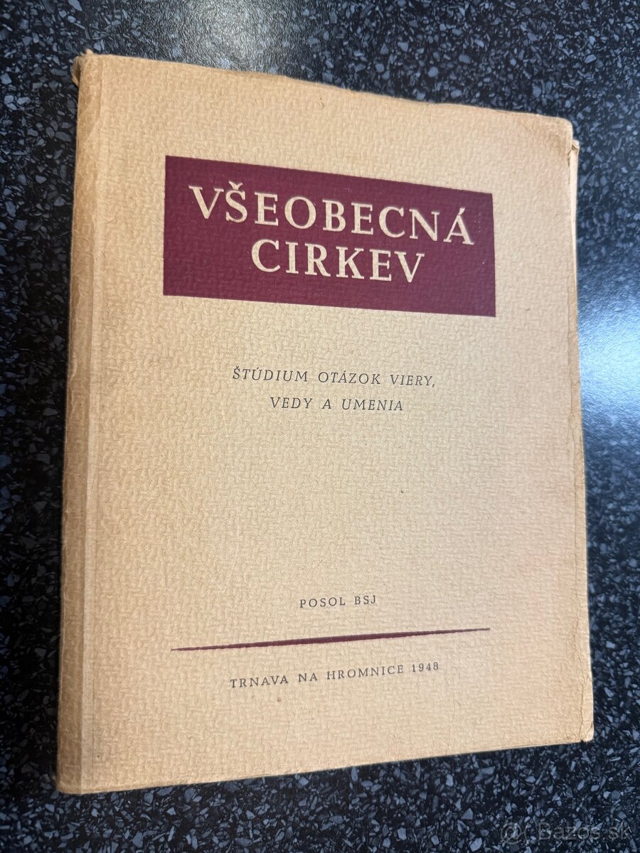 Predam knihu Vseobecna cirkev