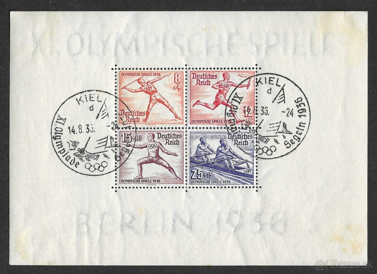 NEMECKO 🖼️(VIC.249) Reich - Blok 6. 1936 / lep