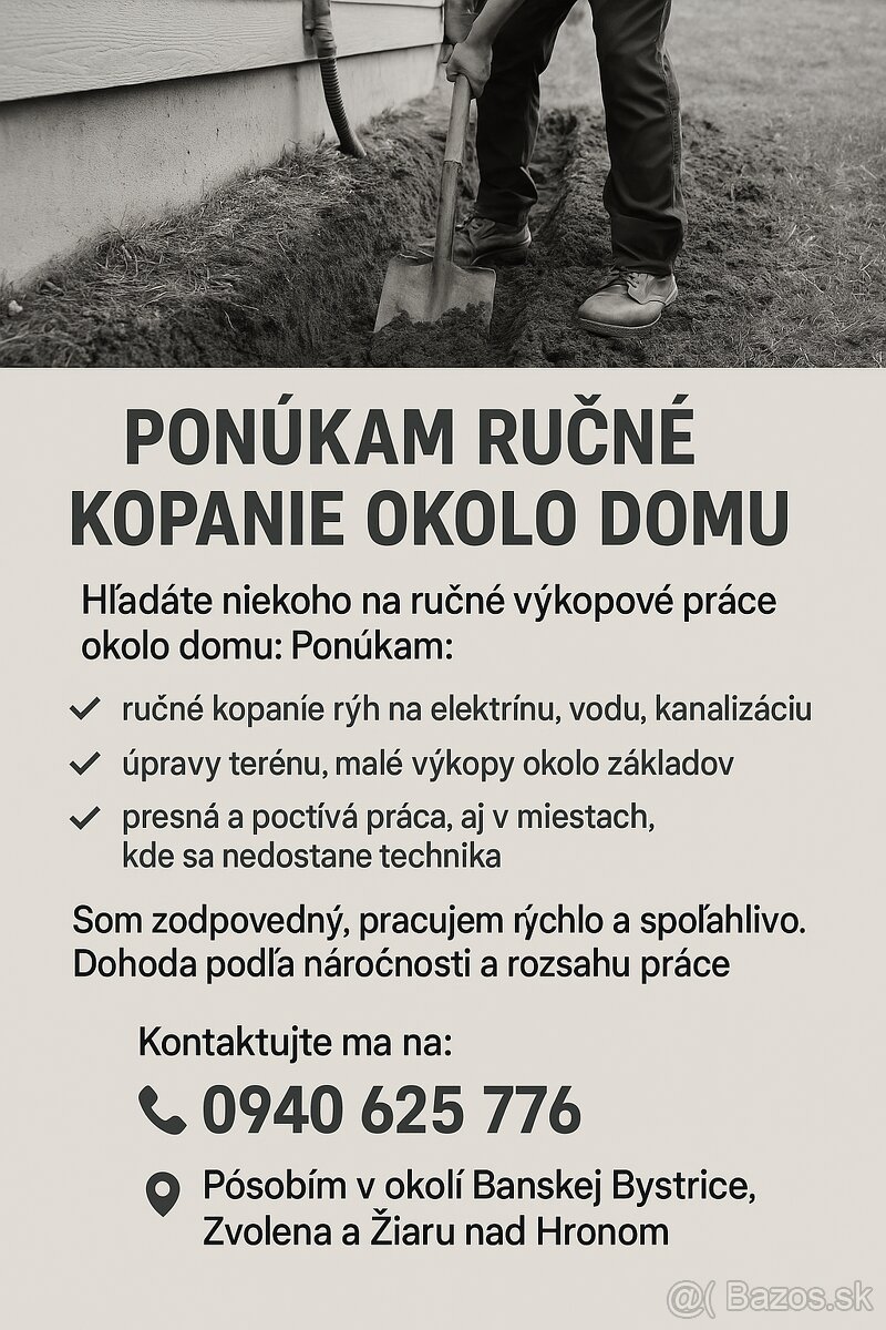 Ponúkam kopanie