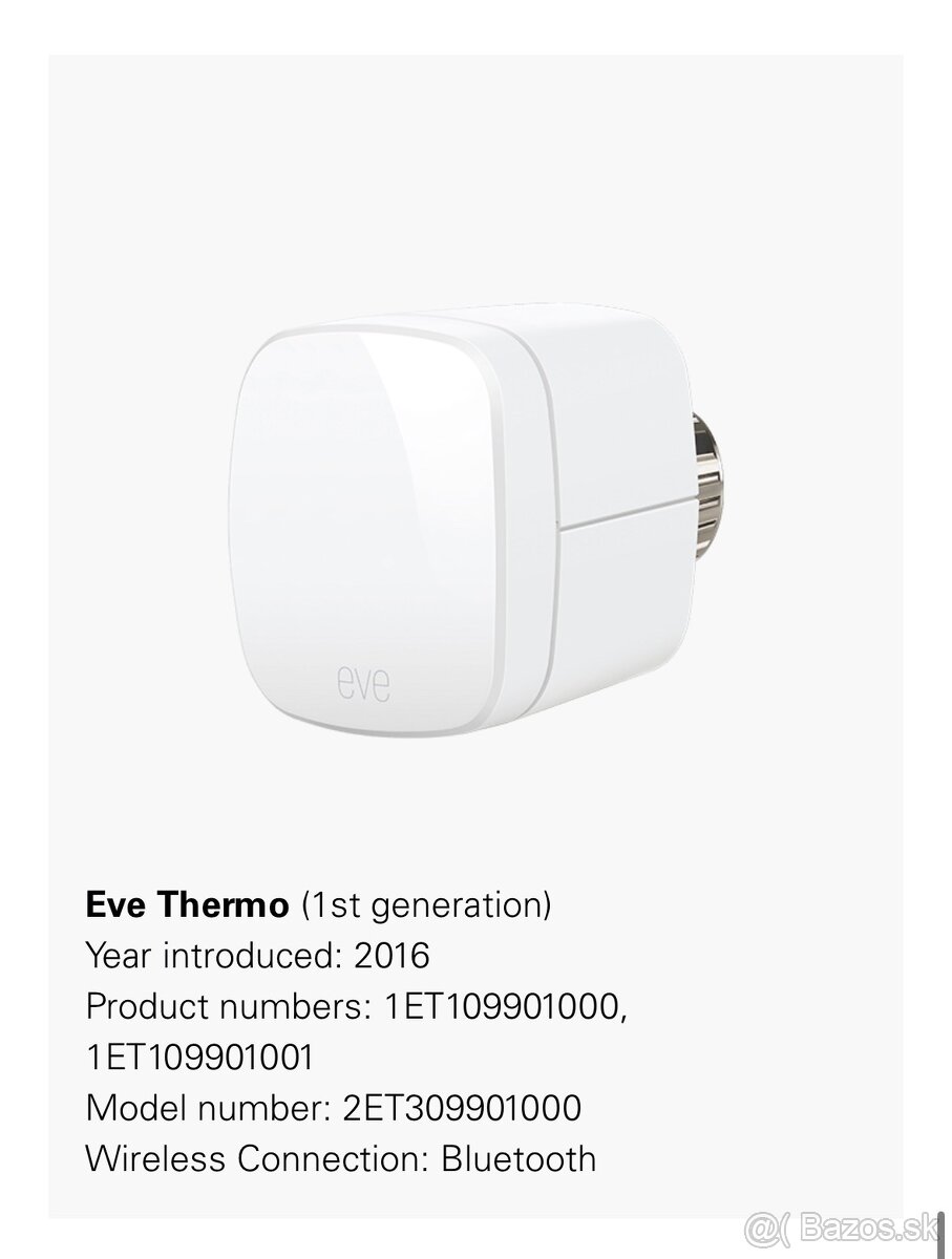 Elgato EVE Thermo 4ks termostatecké hlavice (Apple homekit)