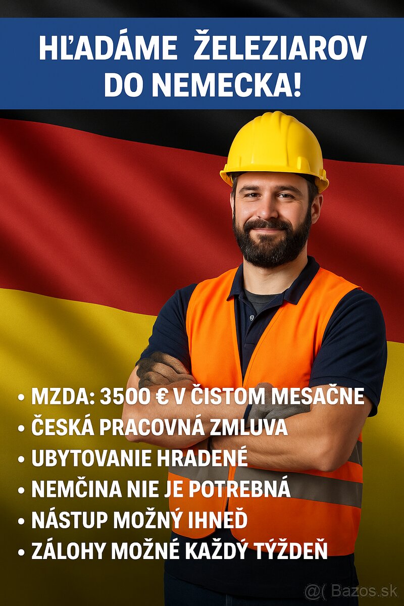 HĽADÁME ŽELEZIAROV DO NEMECKA – PRÁCA V HALE