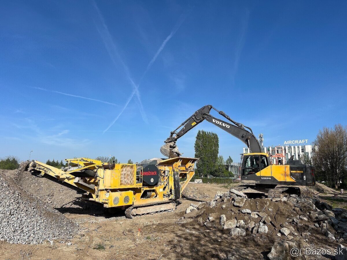 búranie, recyklovanie betónu a stavebnej sute, zeminy