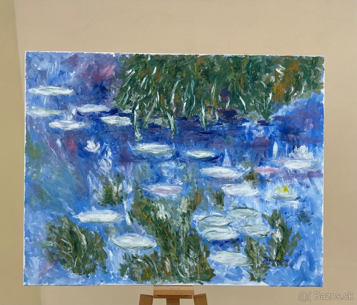 Lekná – olej na plátne, ručne maľovaný obraz 70 x 90 cm