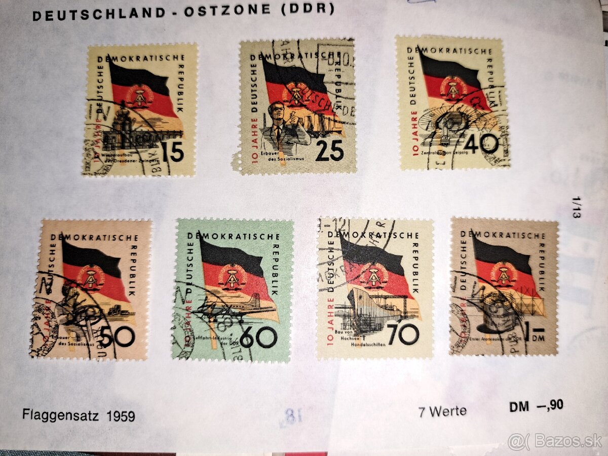 Známky - vỳročie DDR, Nemecko