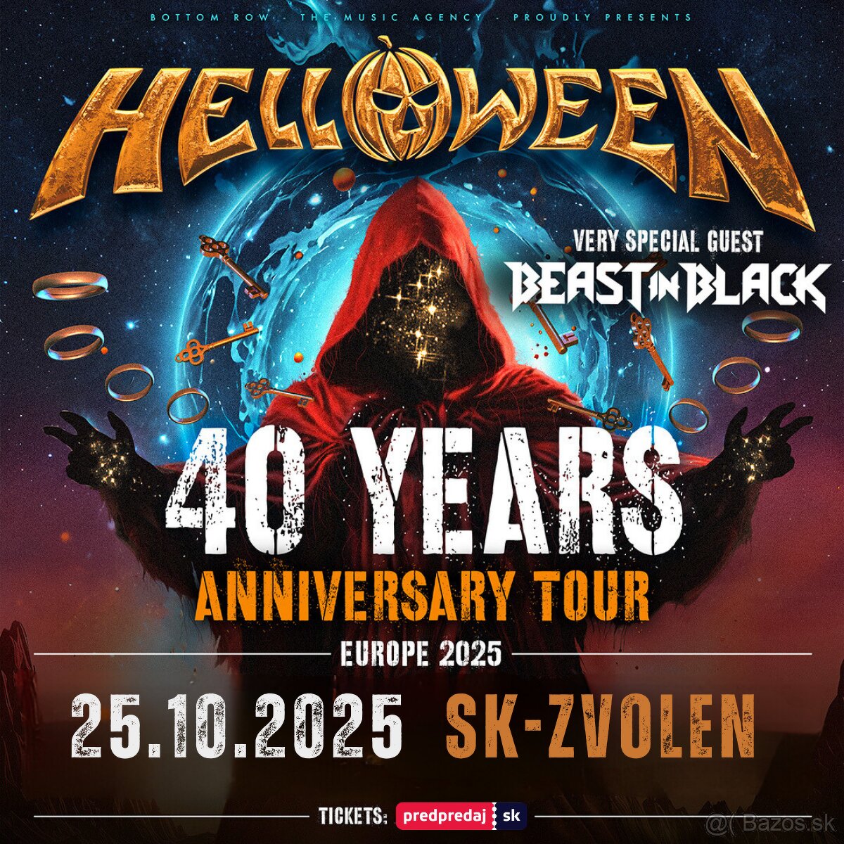 Predám tri vstupenky na koncert HELLOWEEN vo ZVOLENE