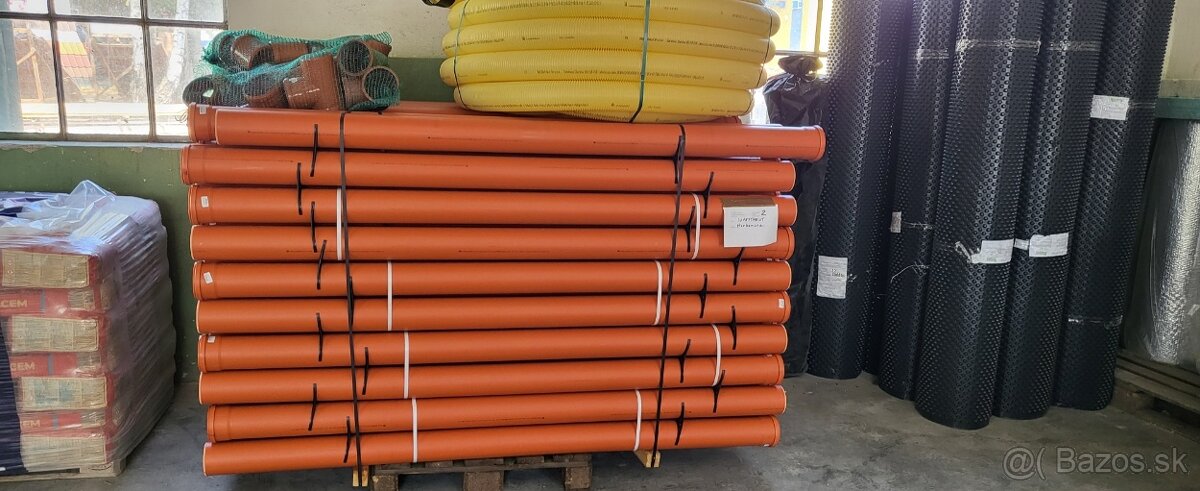 PVC oranžová rúra KG - kanalizačné potrubie 110/2000cm