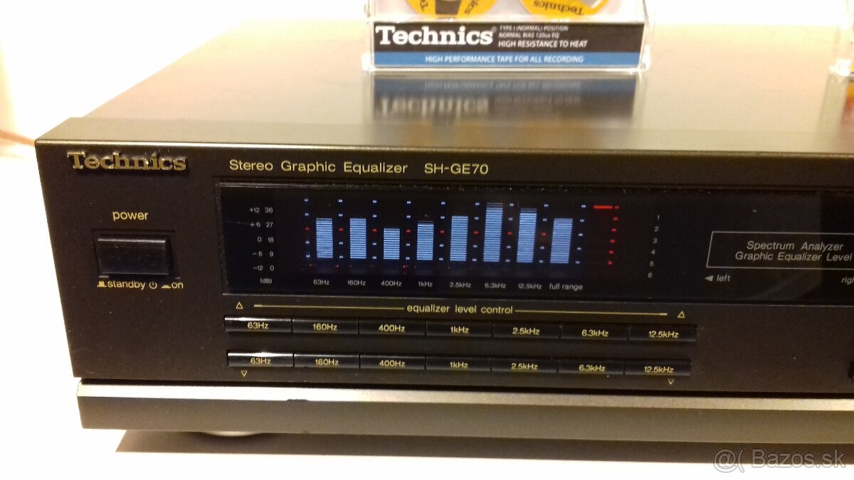 Graficky 2x7 pasmovy equalizer TECHNICS SH-GE70, JAPAN, AE11