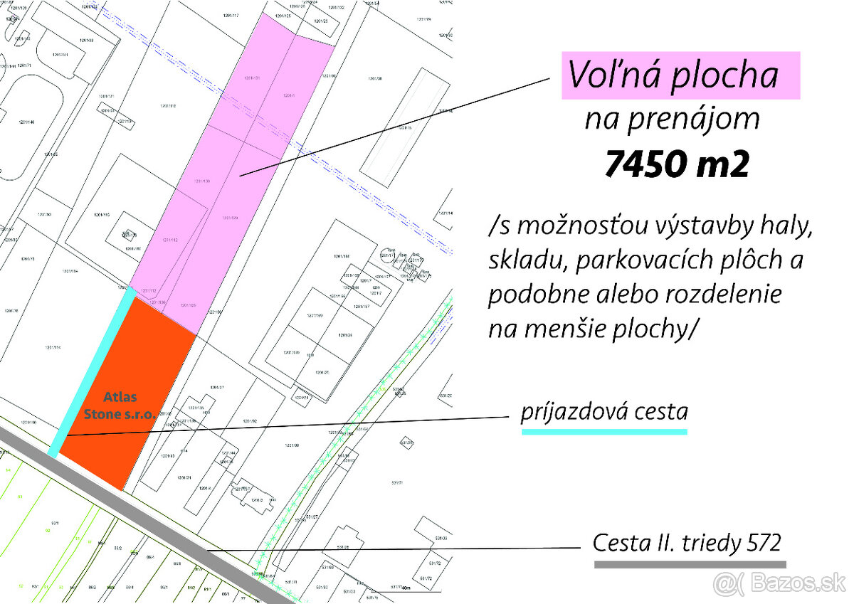 Prenájom pozemku v obci Veľké Blahovo na podnikateľské účely