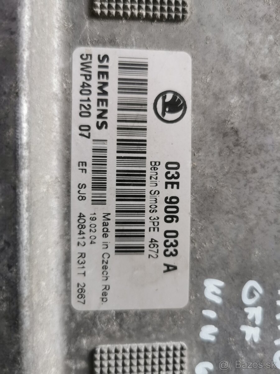 Riadiaca jednotka motora  immo off