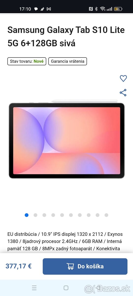 Samsung Galaxy Tab S10 Lite 6 GB