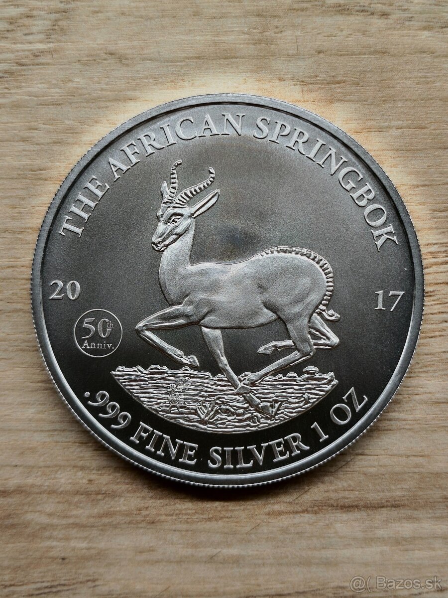 Strieborná minca Antilopa Gabun privy, 1oz, 999.