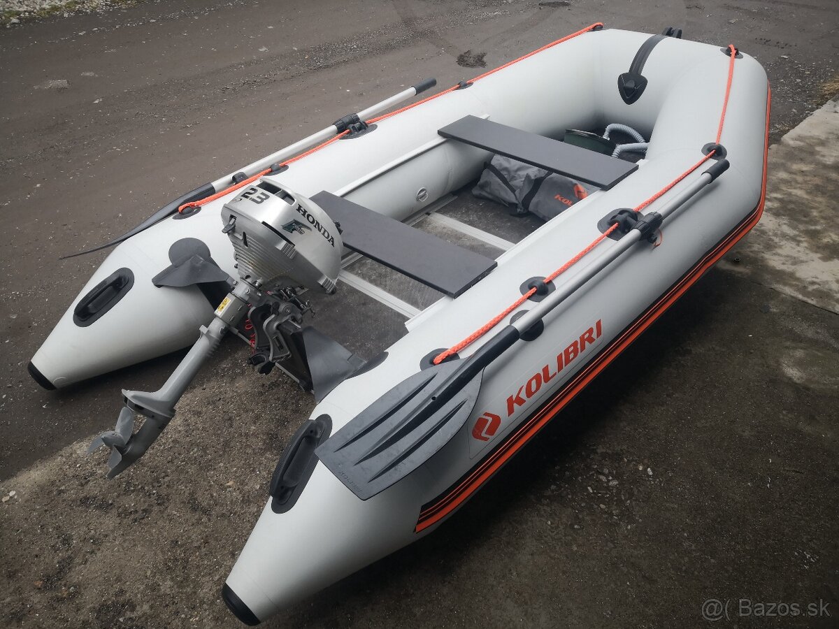 čln KOLIBRI 300D šedý r.v.2022+motor HONDA 2.3HP