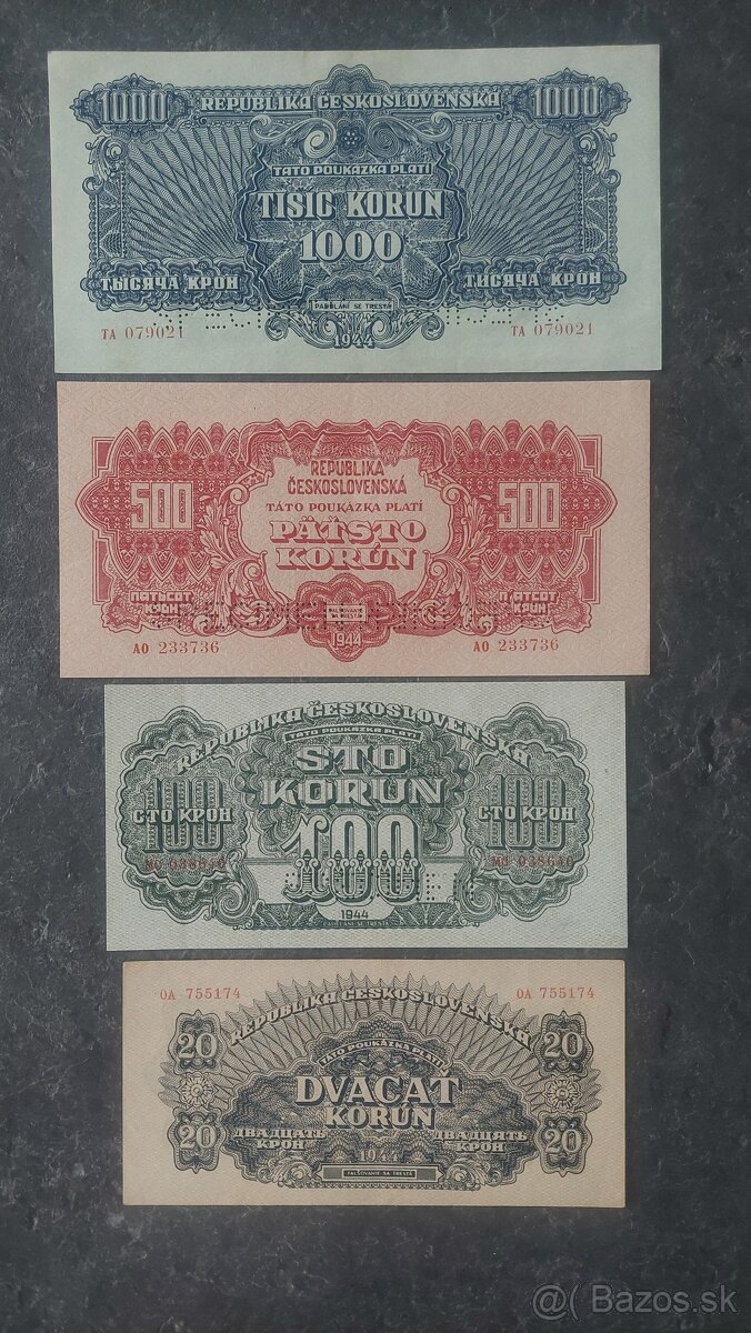 sada poukážok 1944
