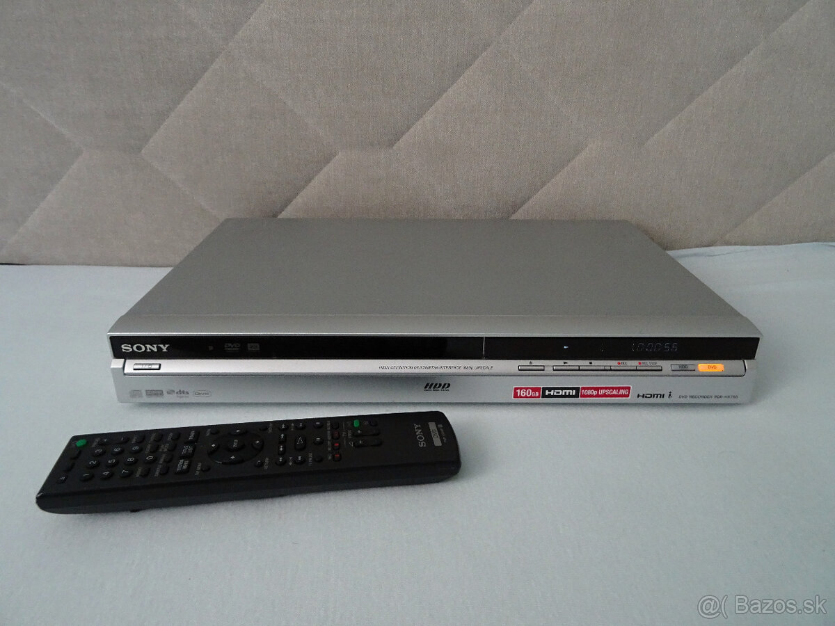 DVD rekordér Sony RDR-HX750 - 160 GB HDD, HDMI, USB, DV-IN