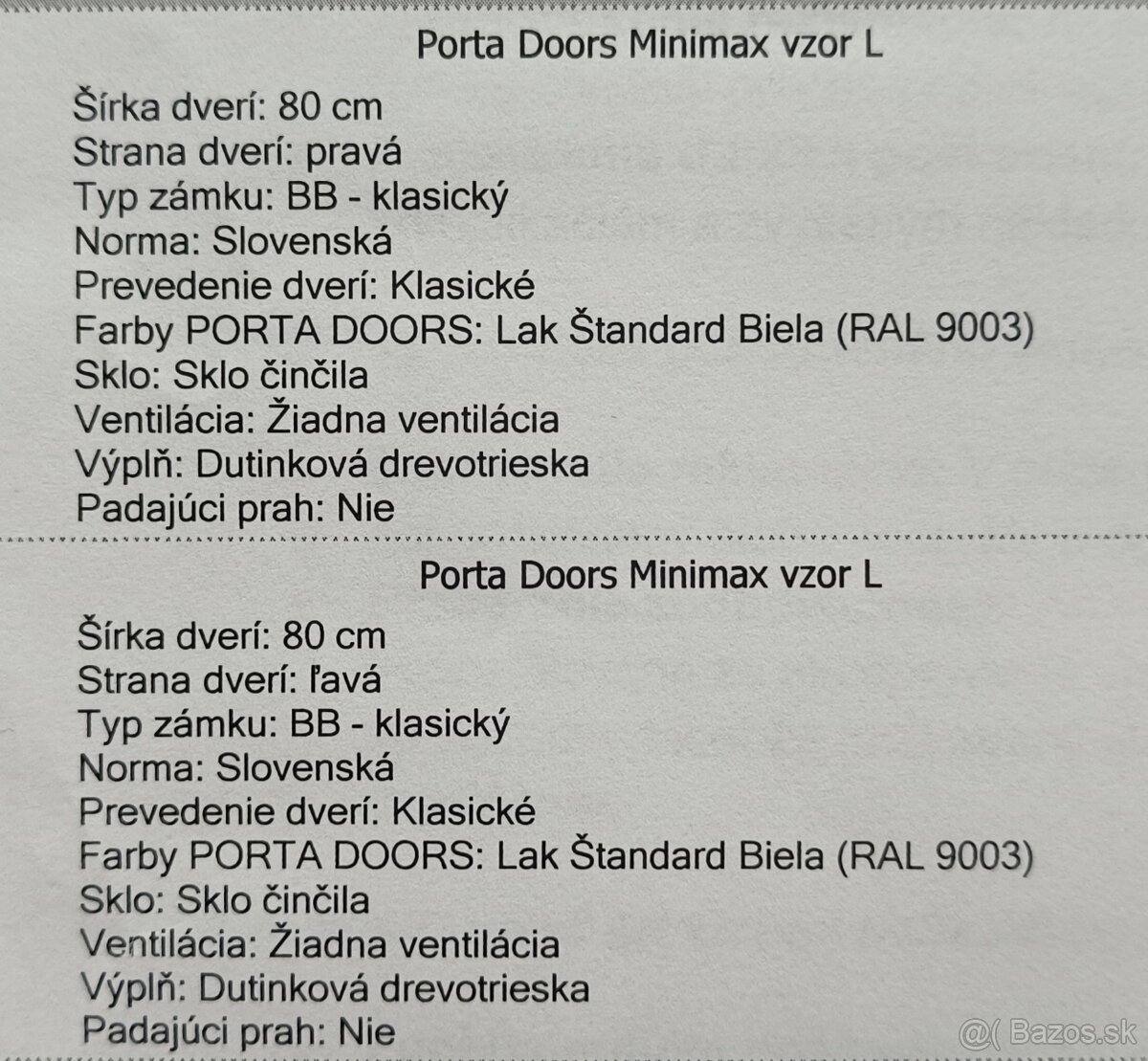 Interiérové dvere rozmer 80cm