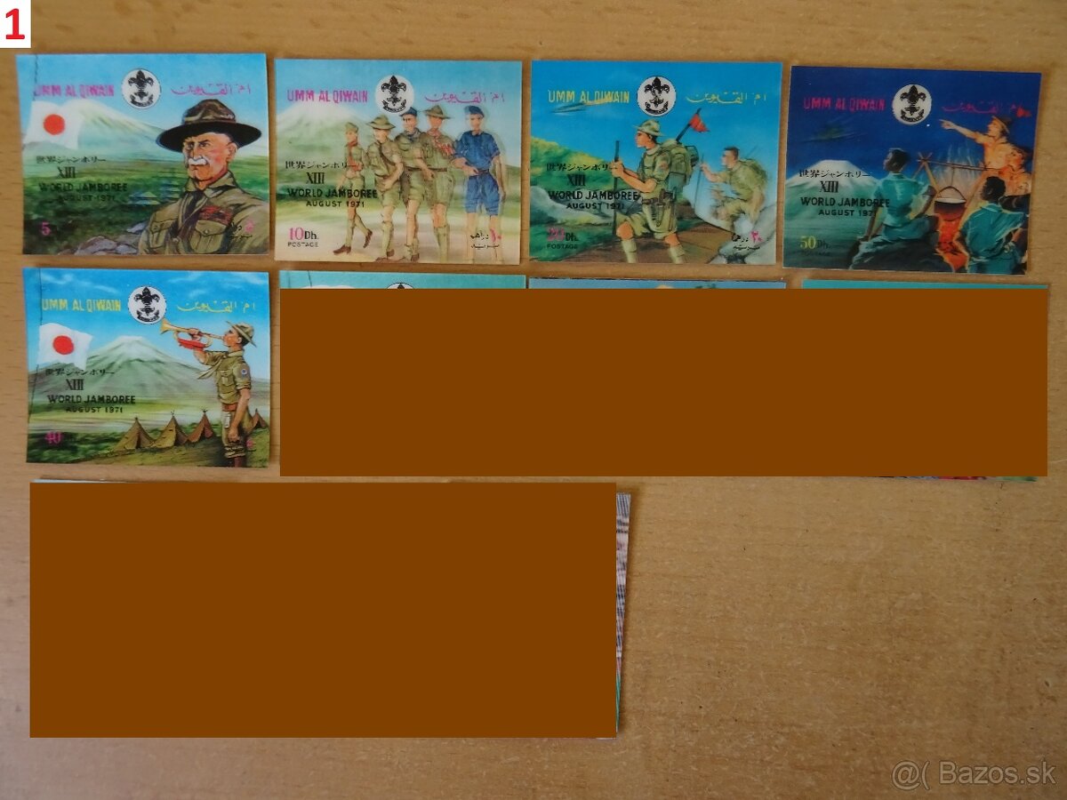 Nádherné poštové známky HOLOGRAFICKÉ (3D)