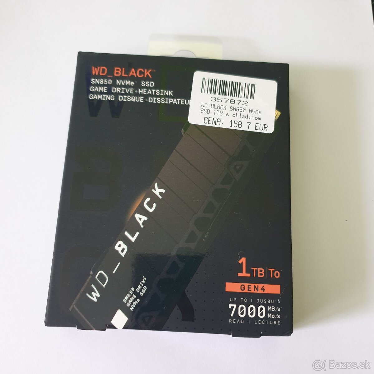 SSD WD BLACK SN850 NVMe SSD 1TB s chladičom