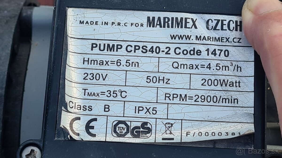 Predám funkčné čerpadlo k bazénu MARIMEX