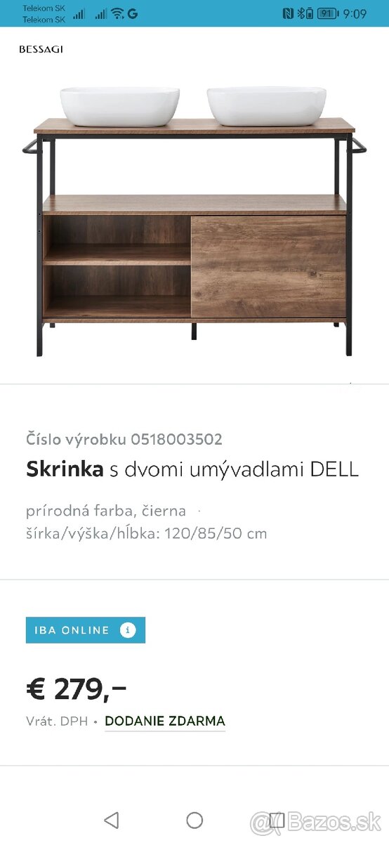 Kúpeľňová skrinka