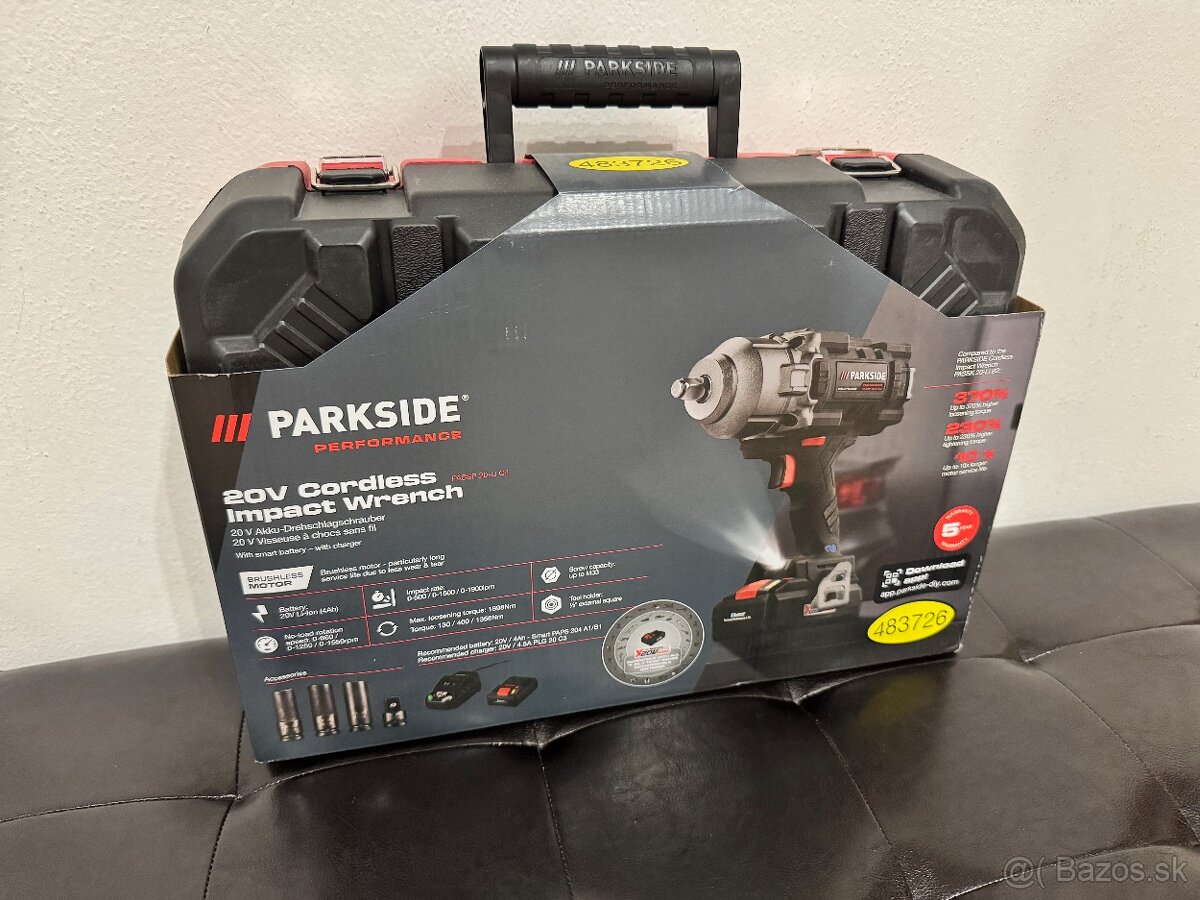 PARKSIDE PERFORMANCE Aku rázový uťahovák PASSP 20-Li C4