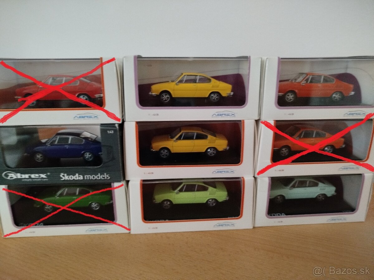 Predám modely aut škoda,moskvič a VW 1:43.