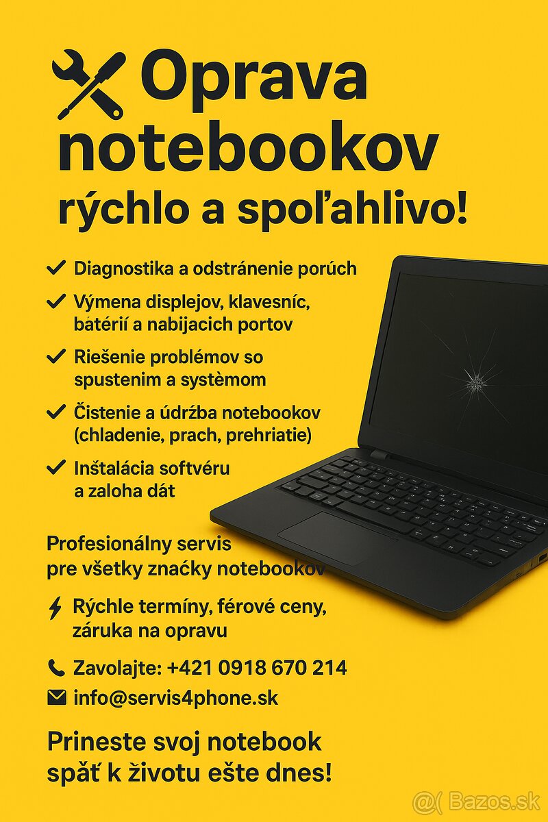 Oprava a servis notebookov,mobilov a digitalizácia VHS