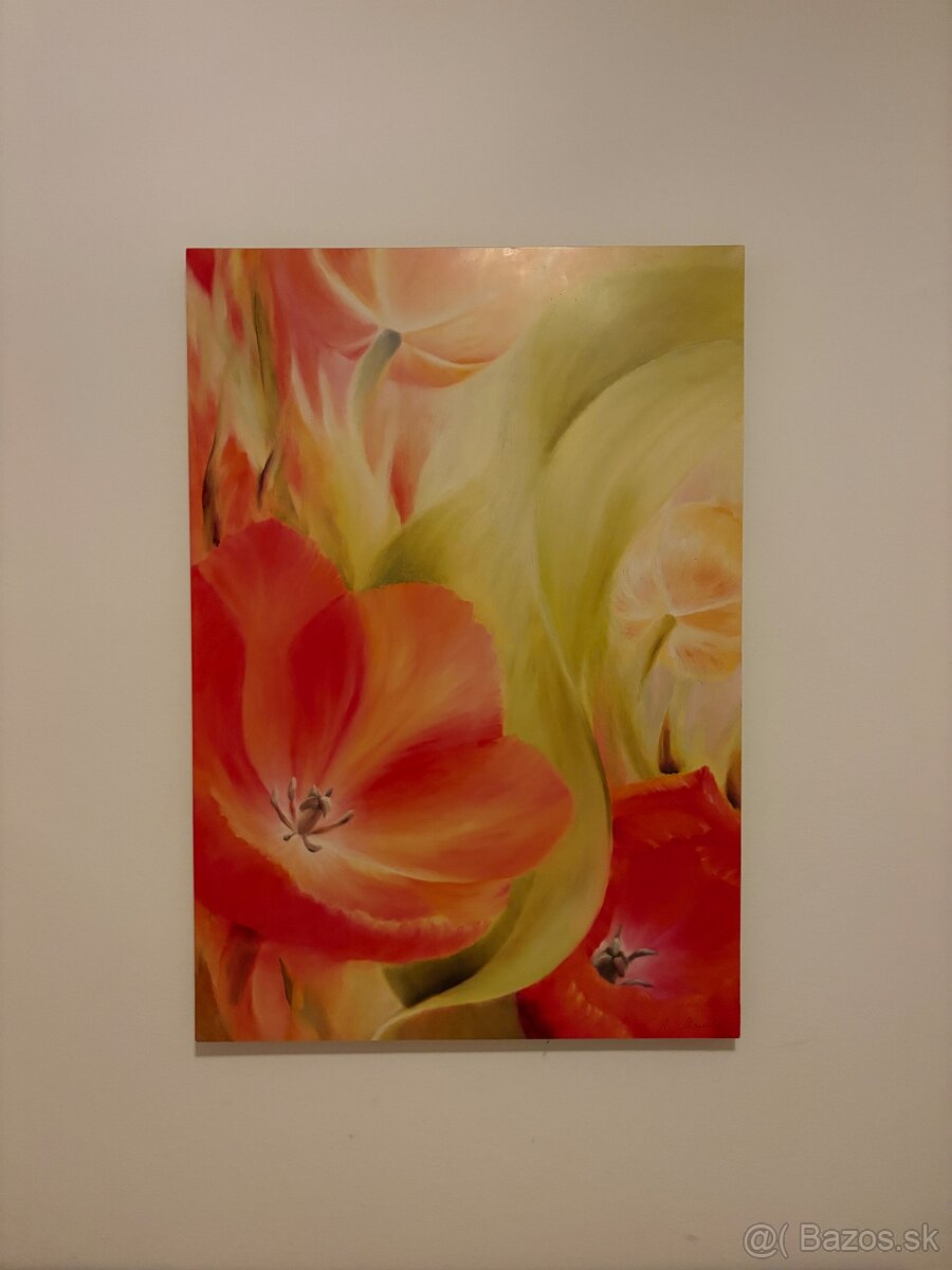 Obraz na dreve: kvety/tulipány