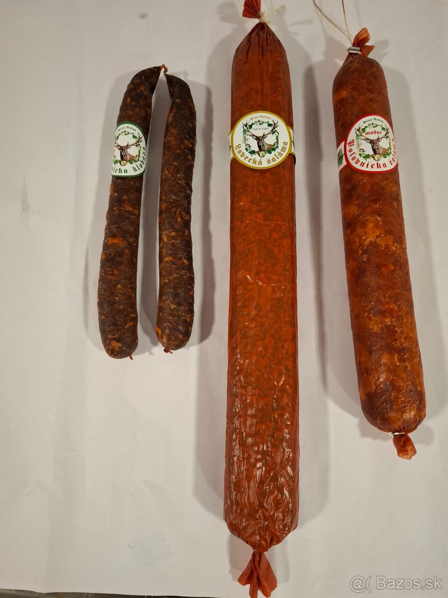 Predám údené poľovnícke výrobky