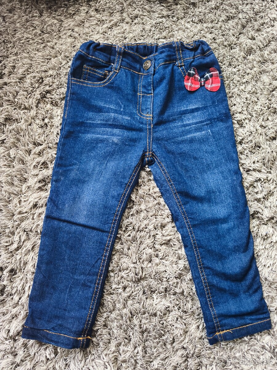 Dievčenské zateplené džínsy