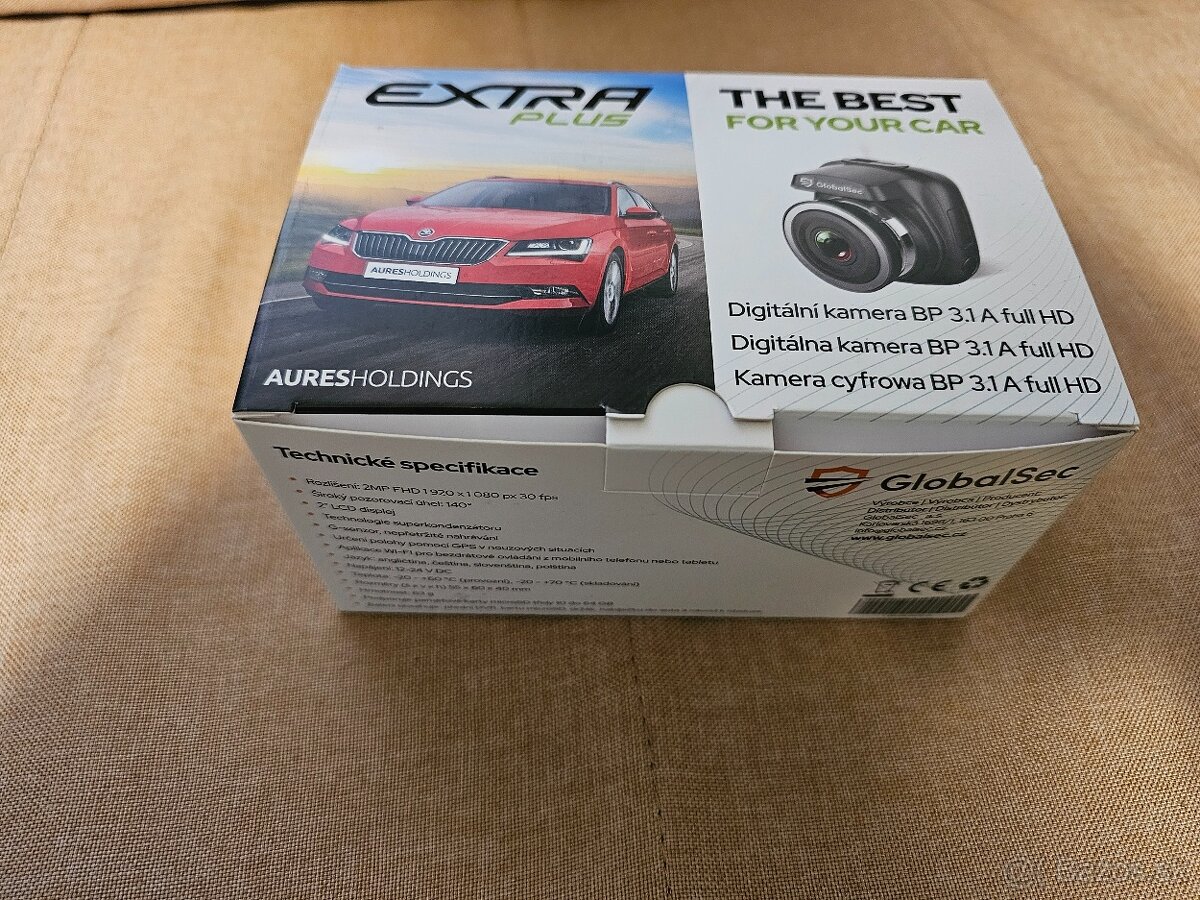 Nepoužitá nerozba autokamera Globalsec FullHD + 32GB SDkarta