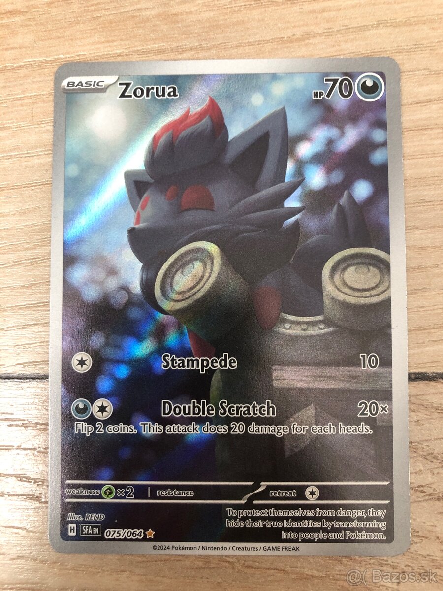 Pokemom karta zorua.