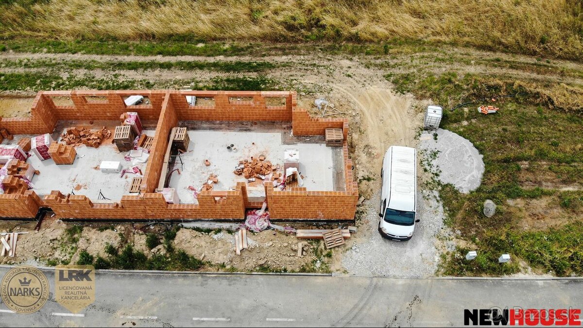 Novostavba 4i bungalovu (RD1) s pozemkom 281 m² v novej čast