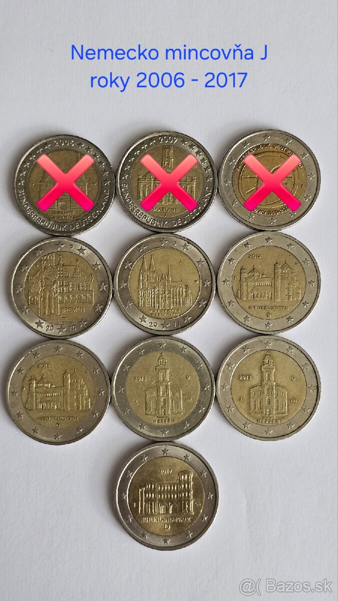 Obehové pamätné 2€ mince EÚ