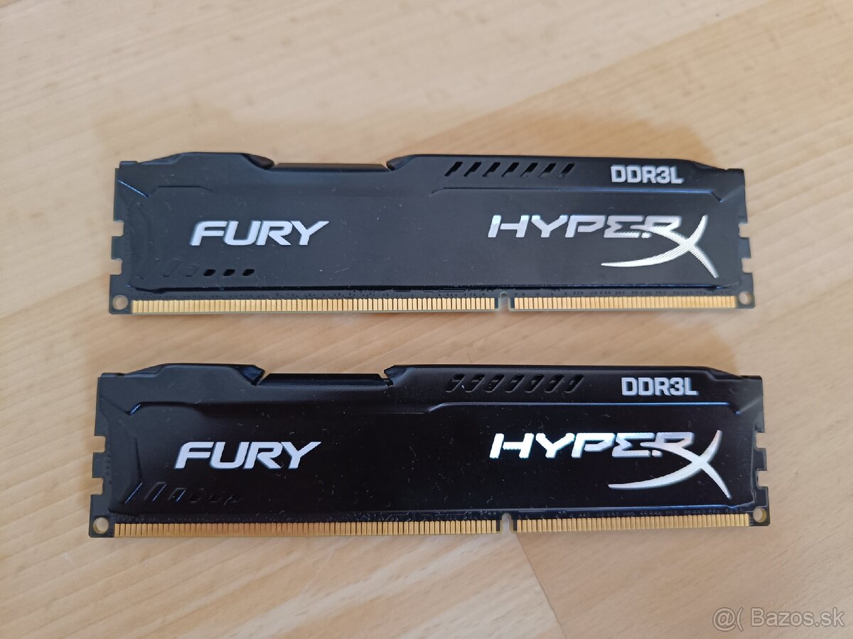 Predám RAM HyperX Fury DDR3 2x4GB 1600MHz