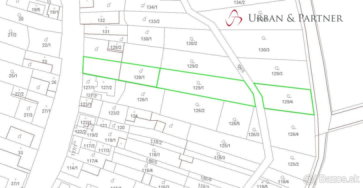Stavebný pozemok na predaj v obci RAKOVICE pri Piešťanoch.