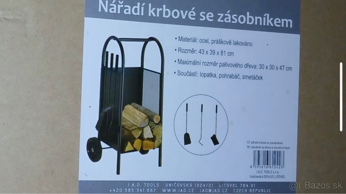 Nové krbove naradie so zasobnikom