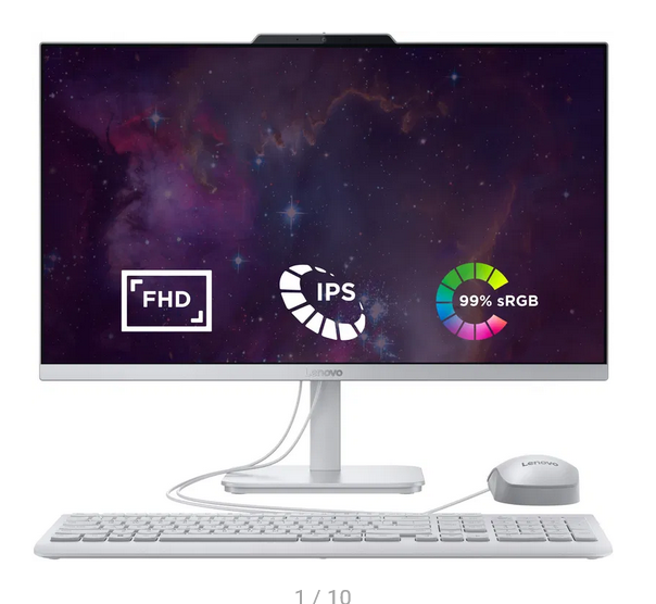 All In One PC Lenovo A100 Cloud Grey- NOVÝ-ZÁRUKA 11/2027