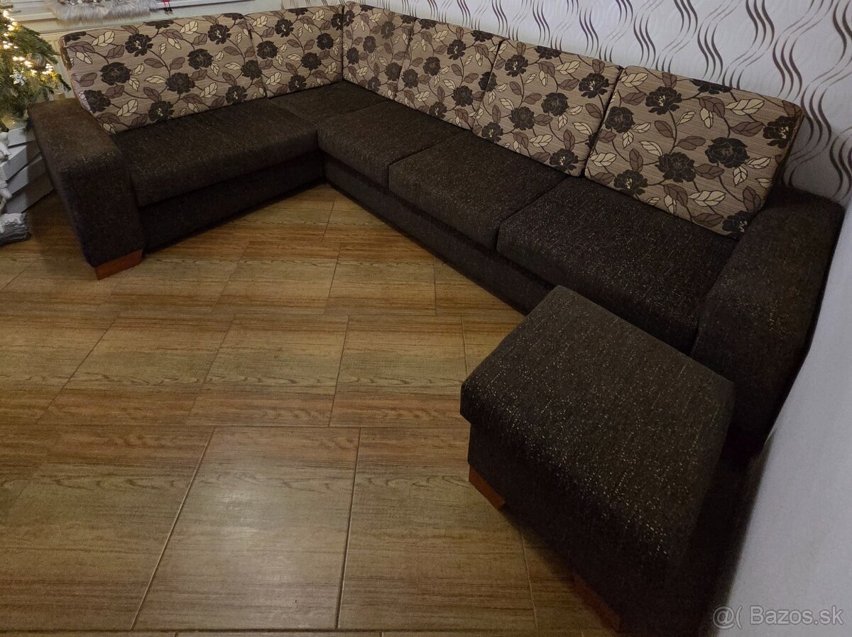 Sedacia súprava + taburet