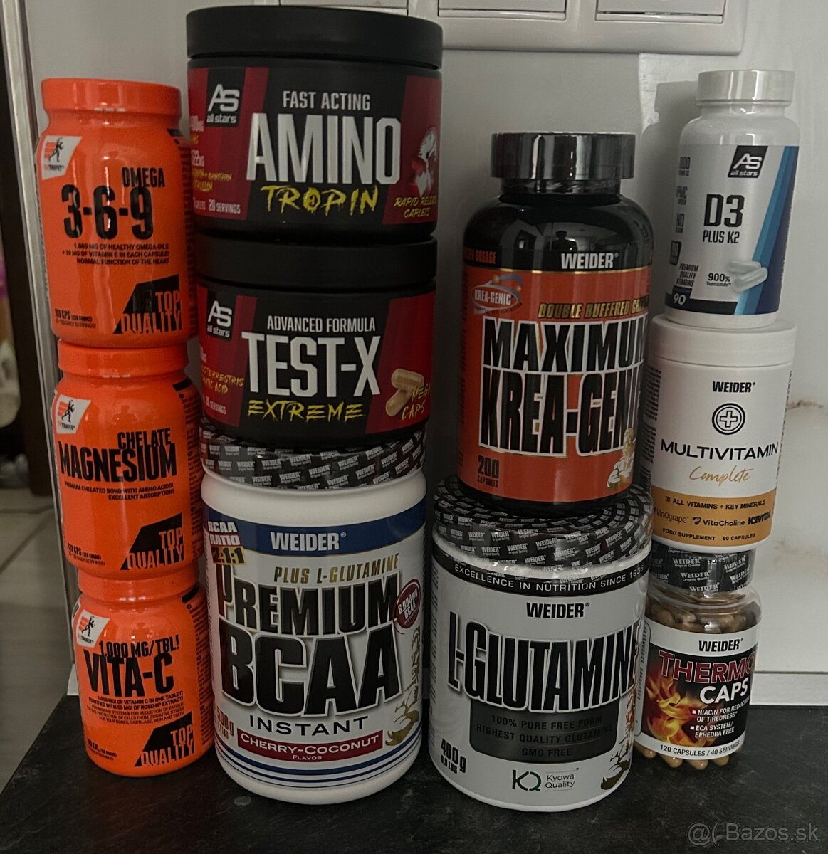 Predám kvalitné suplementy značiek Weider, Extrifit..