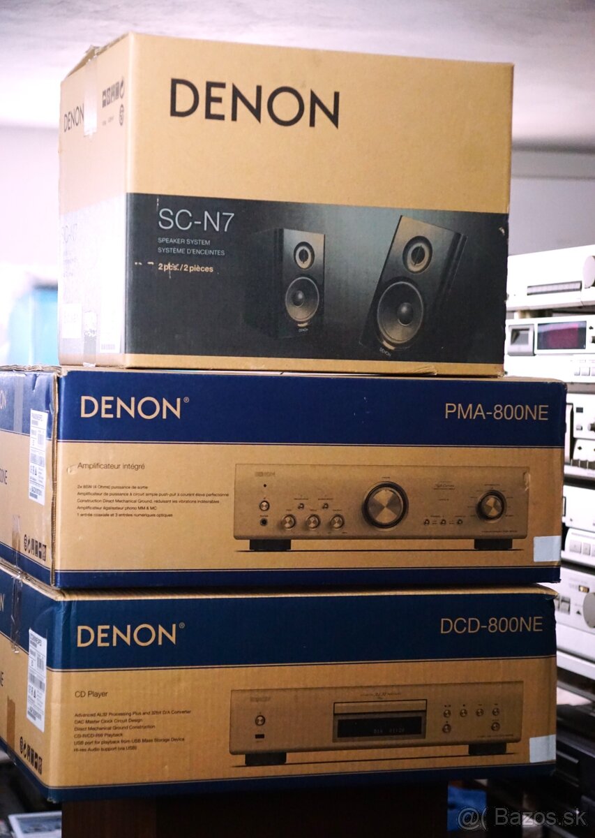 DENON HIFI SET - stereo zesilovač, CD, repro a AKG K 712