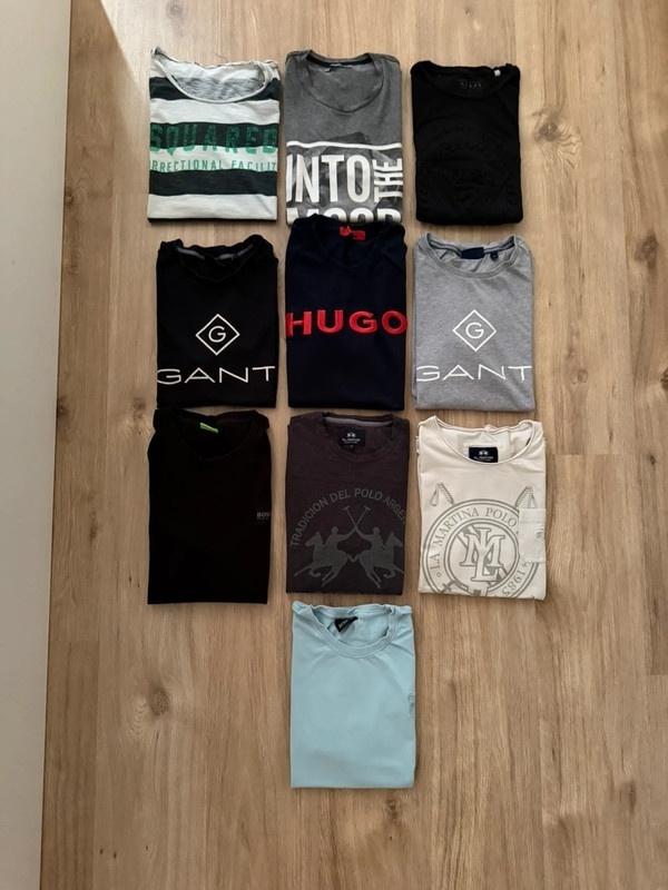 Pánske trička rôznych značiek (Gant, La Martina, Hugo, Guess