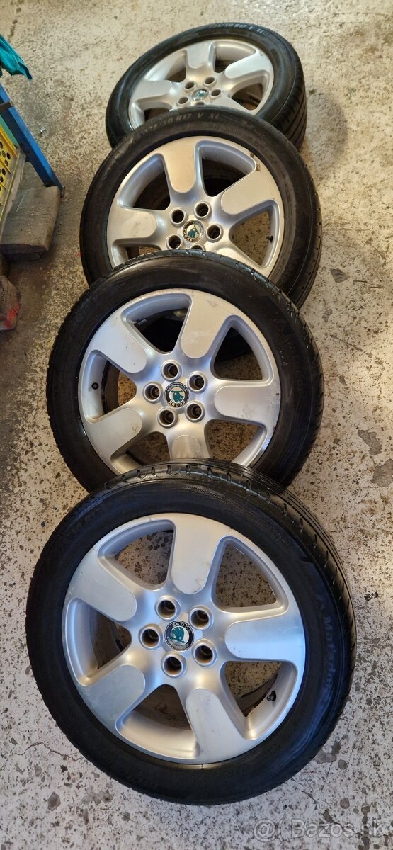 Škoda Octavia SCOUT  disky + pneumatiky 5x112  225/50 r 17