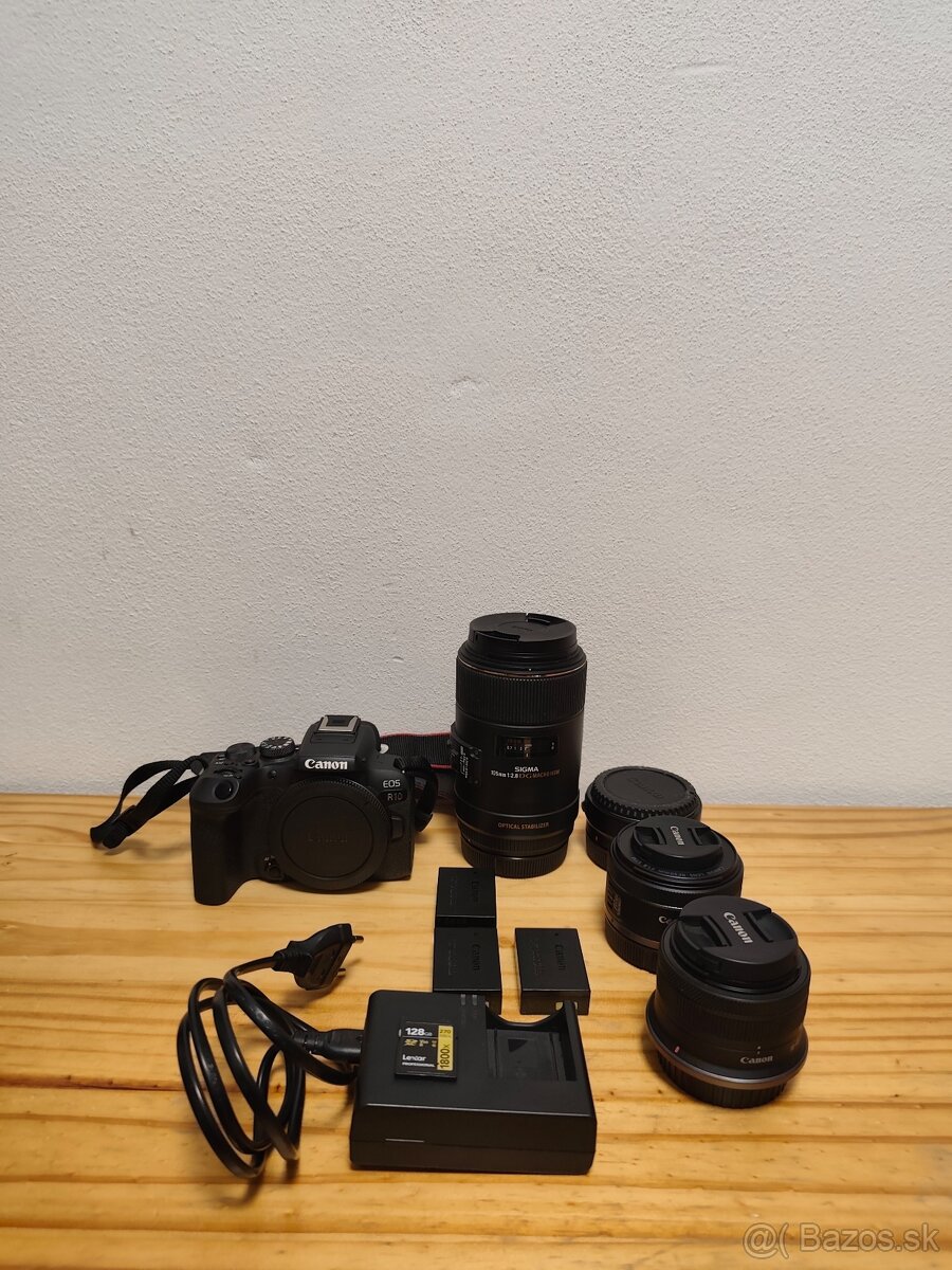 Canon EOS R10 + 3 objektívy + príslušenstvo