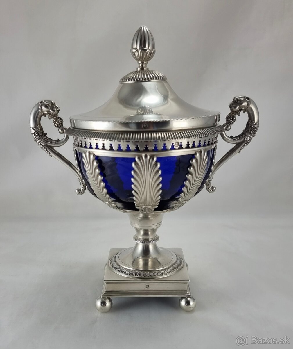 Starožitná strieborná cukornička - 376 gramov