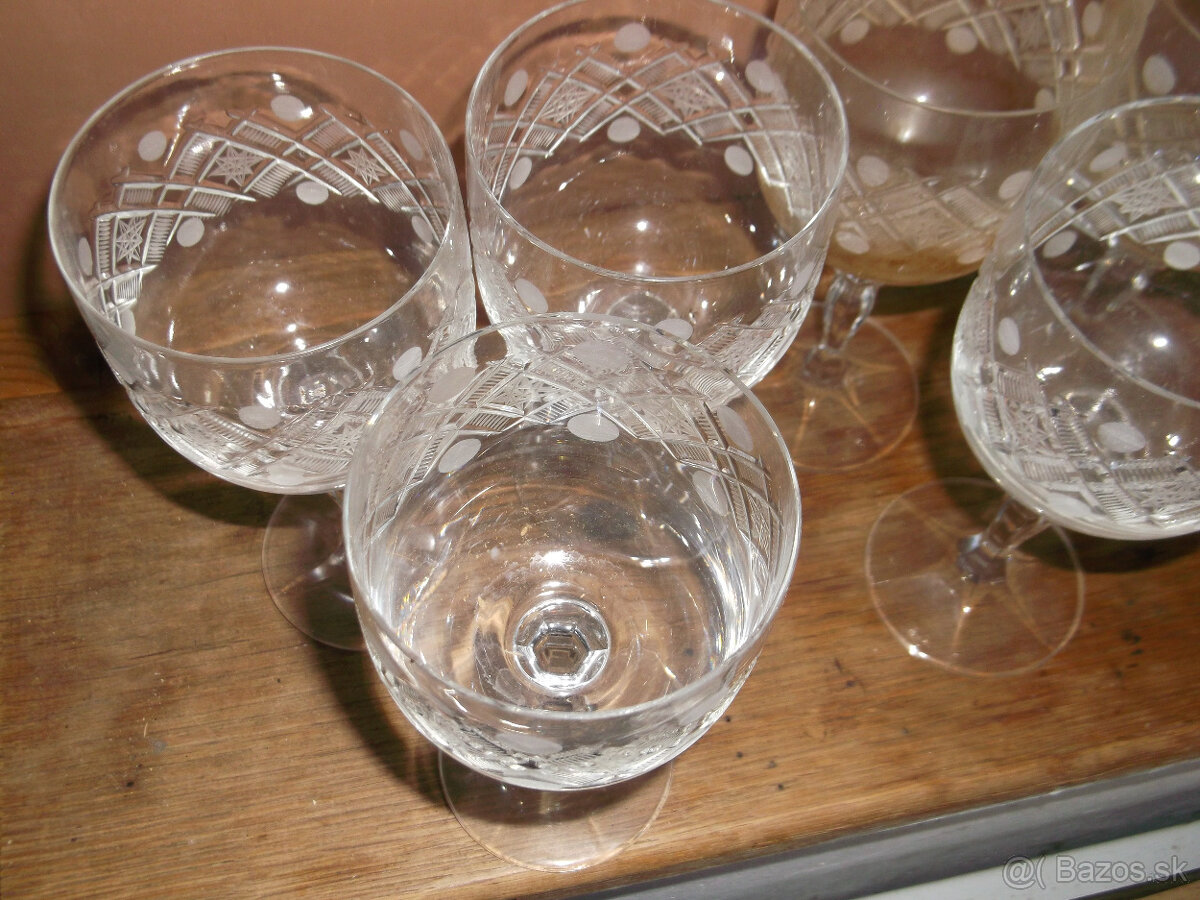 brusene pohare retro